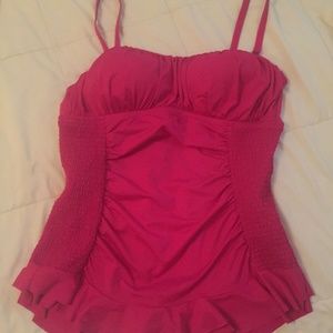 Kenneth Cole Reaction Pink OnePiece Swimsuit Plus